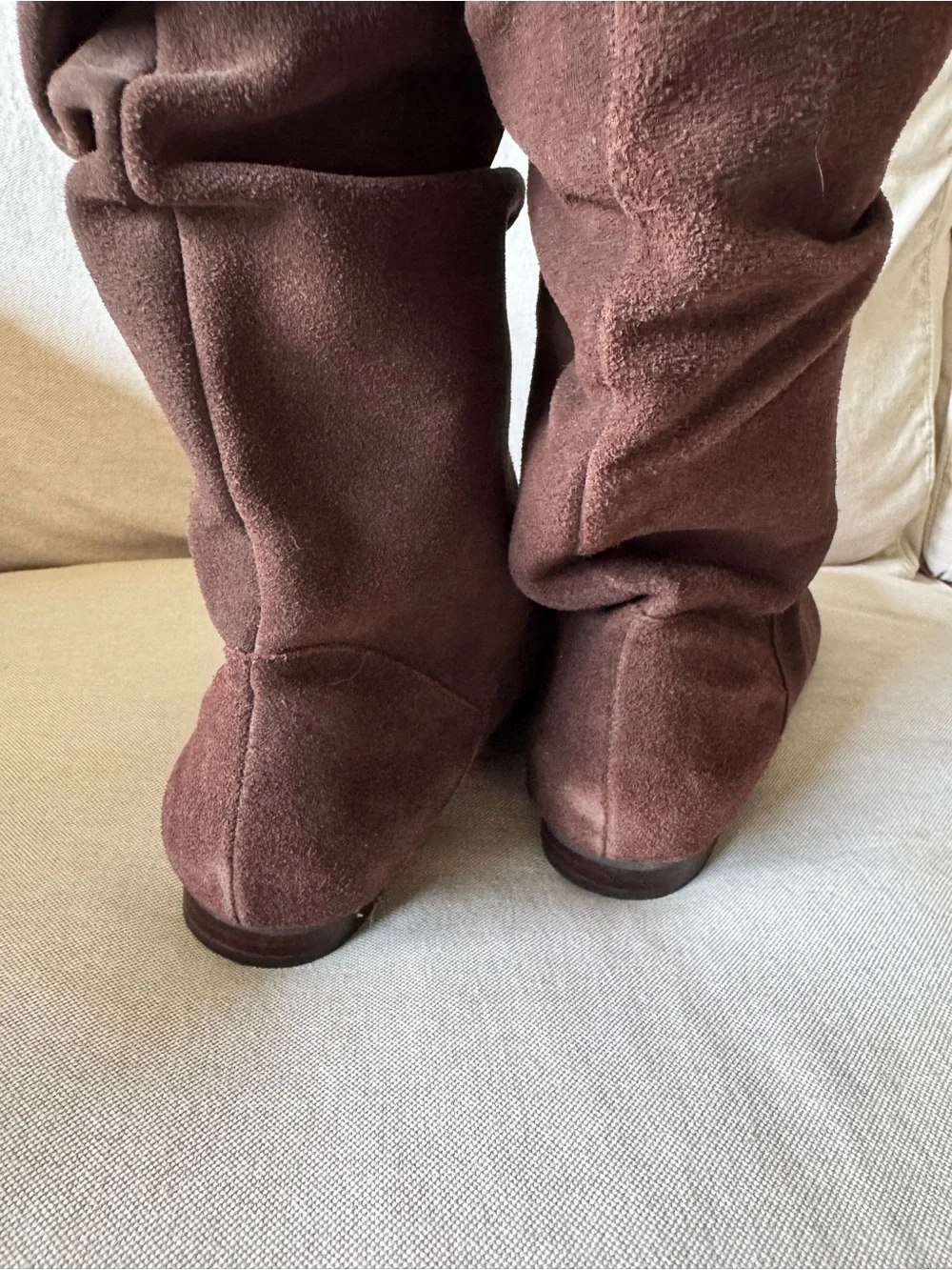 J. Jill Slouchy Over-the-Knee Suede Boots Brown